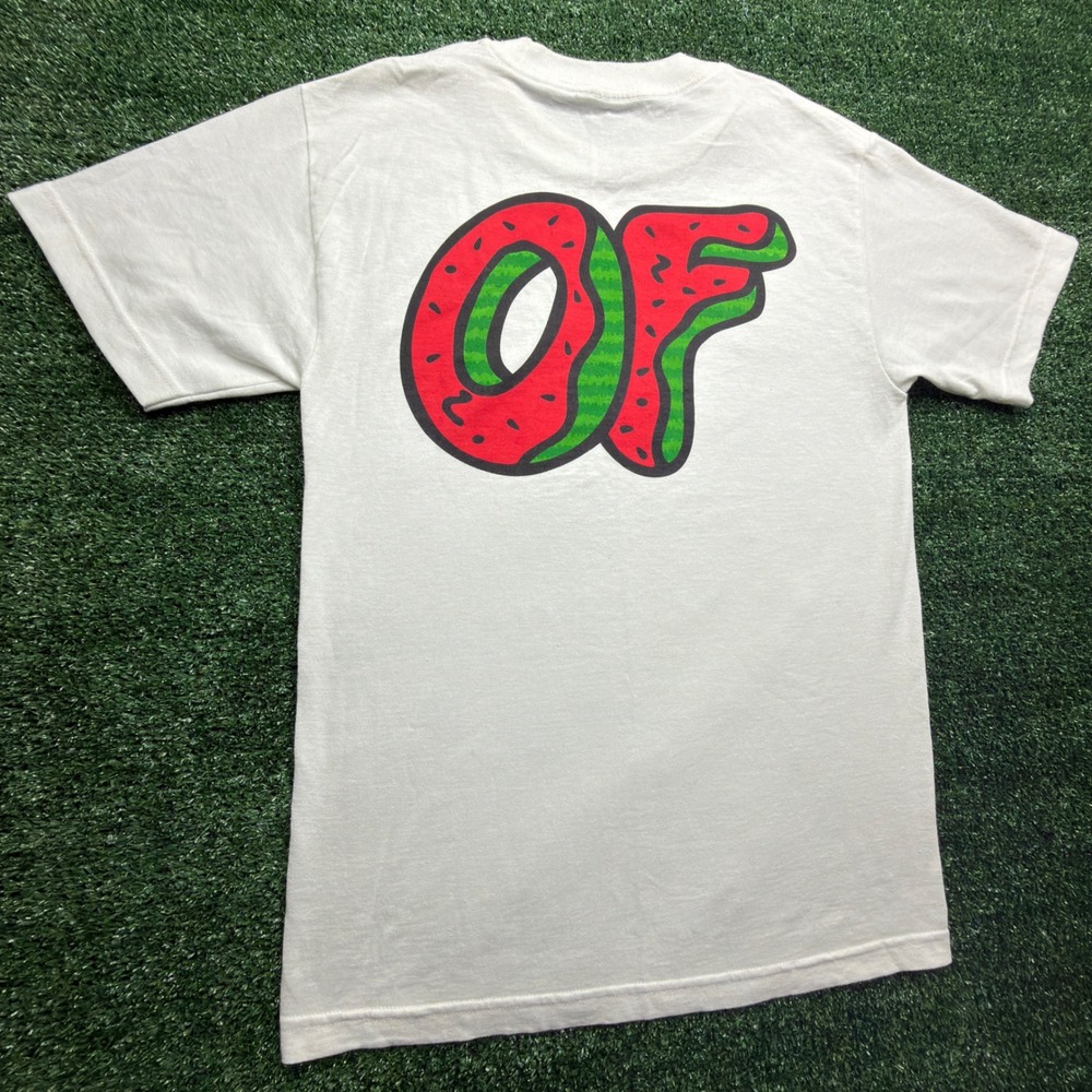 Odd Future Watermelon Donut Logo T-Shirt Mens Small White OFWGKTA Graphic Tee
